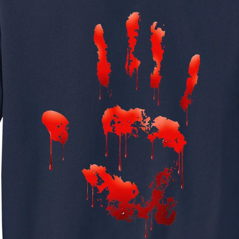 Bloody Handprint Horror Halloween Party Night Costume Tall Sweatshirt