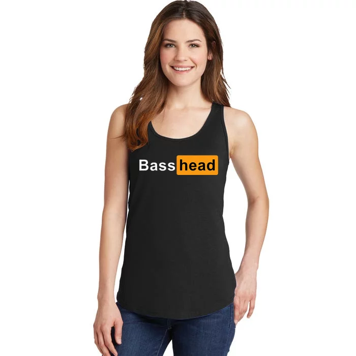 Bass Head Headbanger EDM Rave Festival Costume Dance Music Ladies Essential Tank