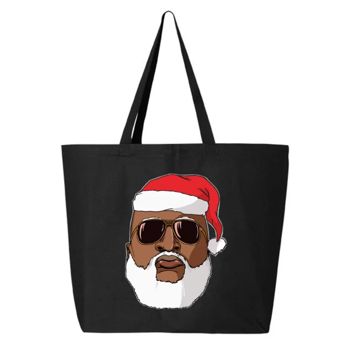 Black hip hop Santa Claus novelty African American Santa 25L Jumbo Tote