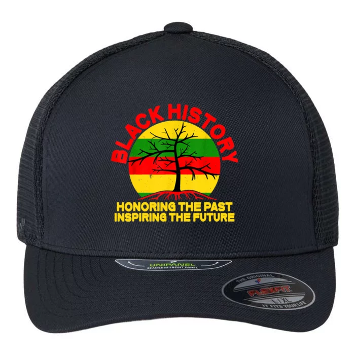 Black History Honoring The Past Inspiring The Future Flexfit Unipanel Trucker Cap