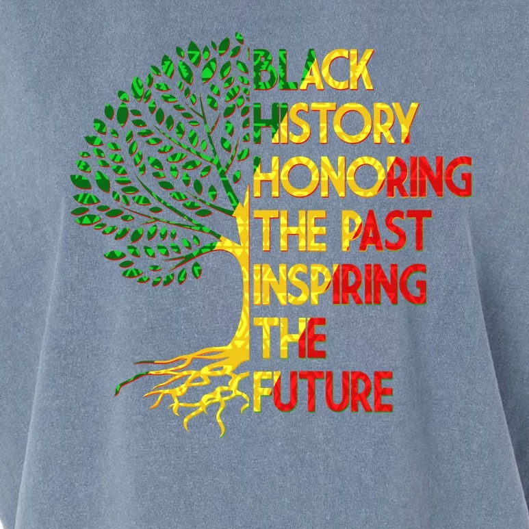 Black History Honoring The Past Inspiring The Future Tree Garment-Dyed Women's Muscle Tee