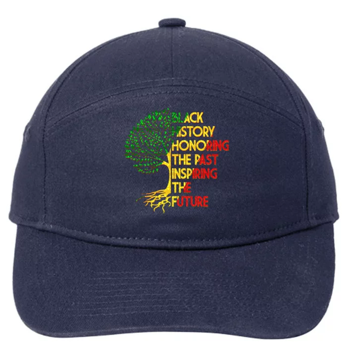 Black History Honoring The Past Inspiring The Future Tree 7-Panel Snapback Hat