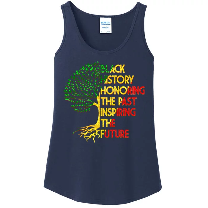 Black History Honoring The Past Inspiring The Future Tree Ladies Essential Tank