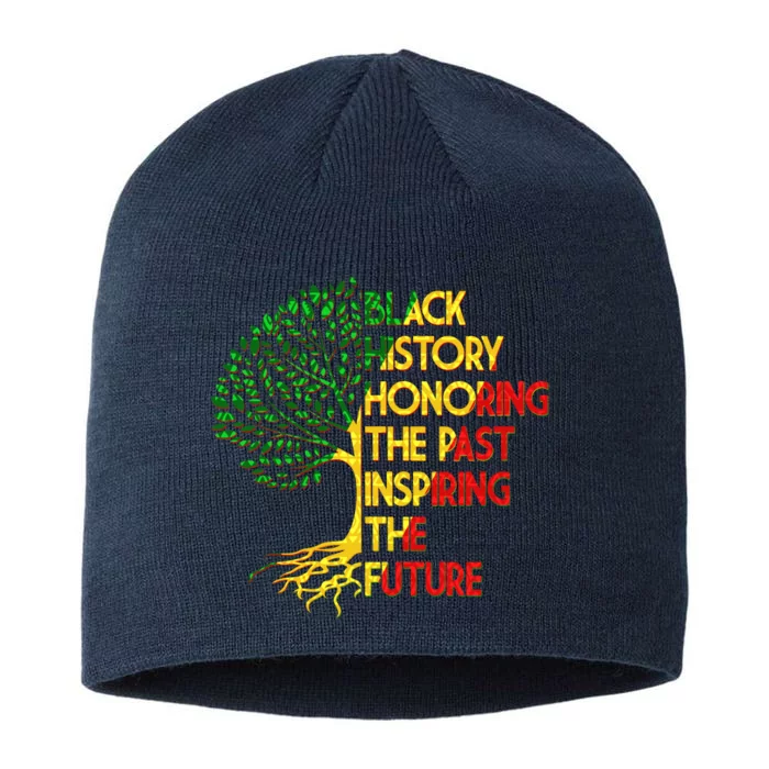 Black History Honoring The Past Inspiring The Future Tree 8 1/2in Sustainable Knit Beanie