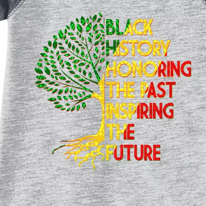 Black History Honoring The Past Inspiring The Future Tree Infant Baby Jersey Bodysuit