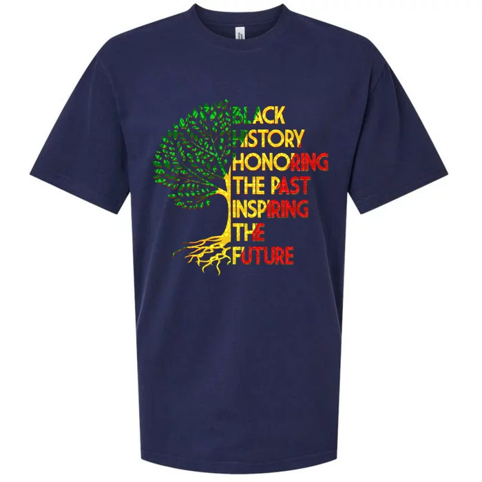 Black History Honoring The Past Inspiring The Future Tree Sueded Cloud Jersey T-Shirt