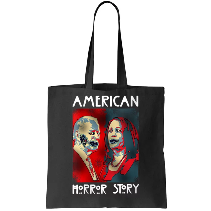 Biden Harris Horror American Zombie Story Halloween Tote Bag