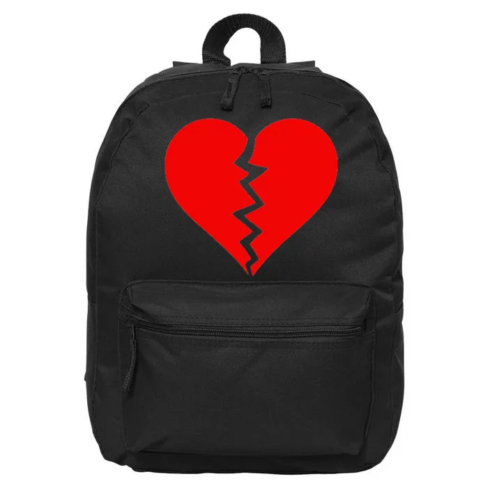 Broken Heart Heartbreak Heartbroken Break 16 in Basic Backpack