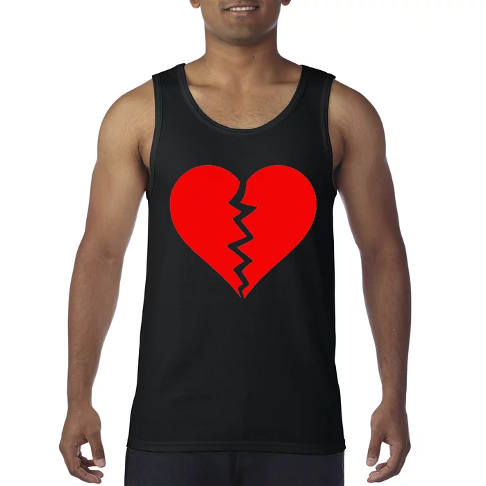 Broken Heart Heartbreak Heartbroken Break Tank Top