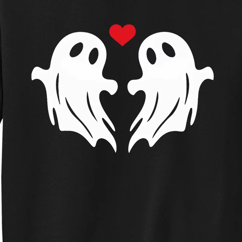 Boo Heart Halloween Couple Costume Girlfriend Boyfriend Tall Sweatshirt