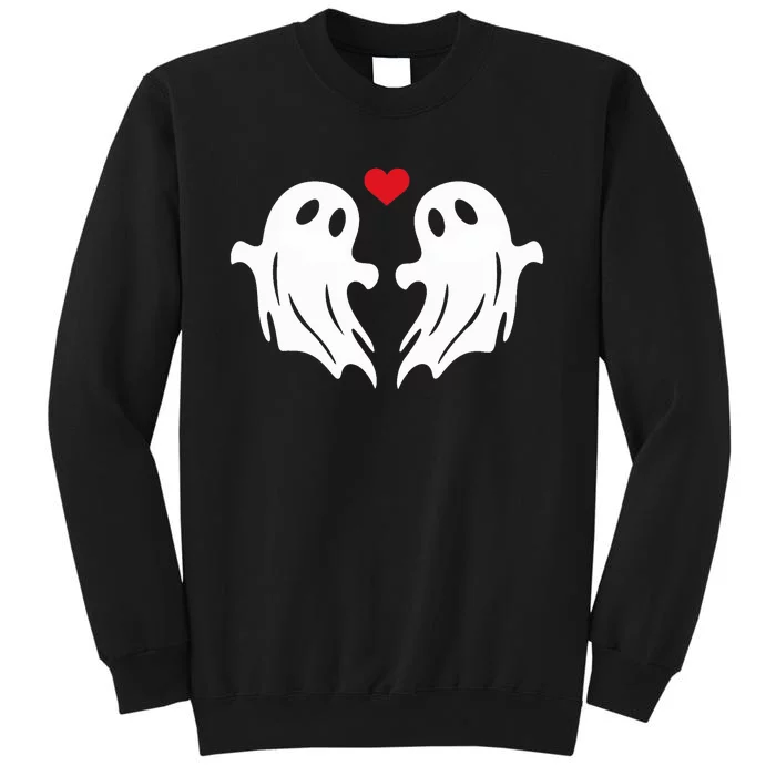 Boo Heart Halloween Couple Costume Girlfriend Boyfriend Tall Sweatshirt