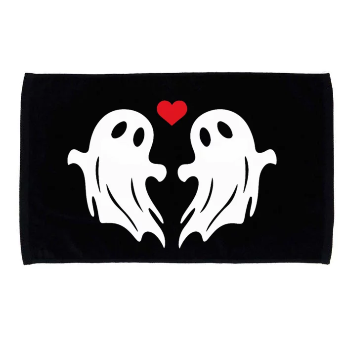 Boo Heart Halloween Couple Costume Girlfriend Boyfriend Microfiber Hand Towel