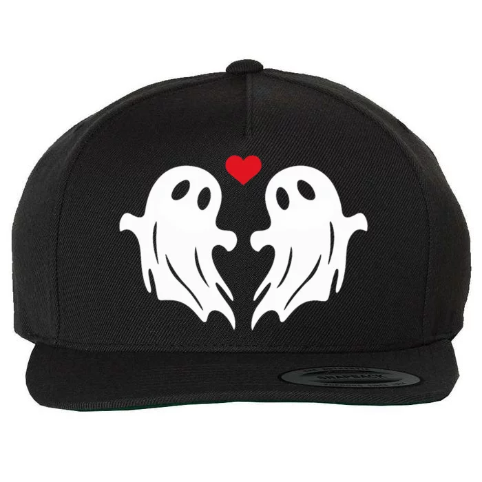 Boo Heart Halloween Couple Costume Girlfriend Boyfriend Wool Snapback Cap