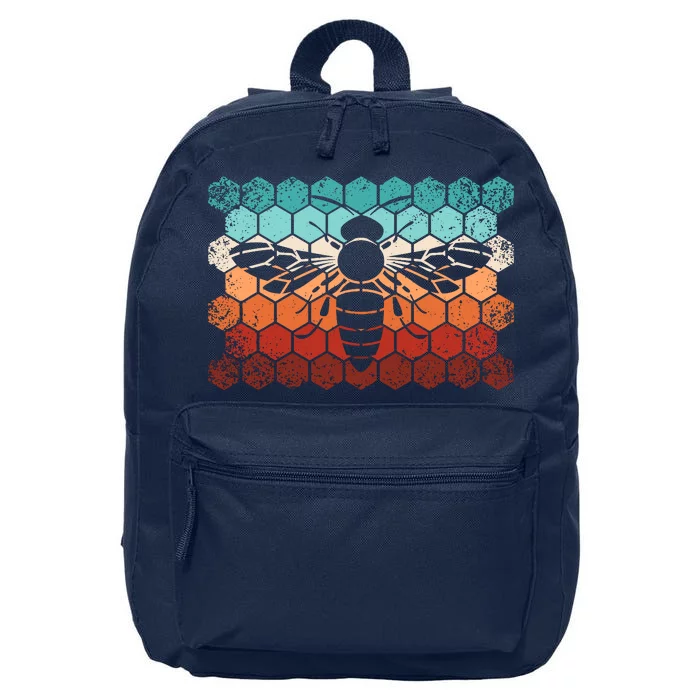 Beekeeping Honey Honeycomb Beekeeper Retro Bee 16 in Basic Backpack