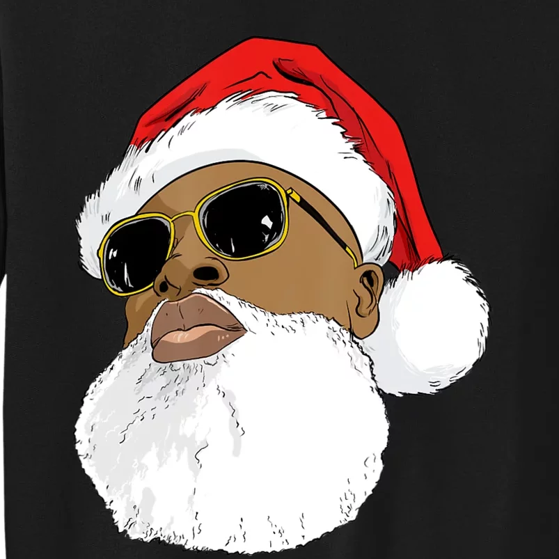 Black Hip Hop Santa Claus African American Santa Christmas Tall Sweatshirt