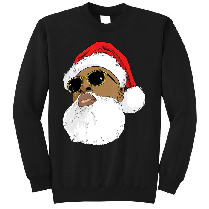 Black Hip Hop Santa Claus African American Santa Christmas Tall Sweatshirt