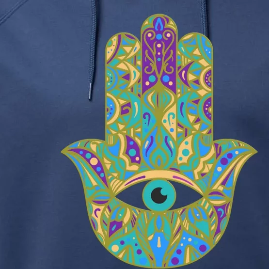 Beautiful Hamsa Hand Gift Performance Fleece Hoodie