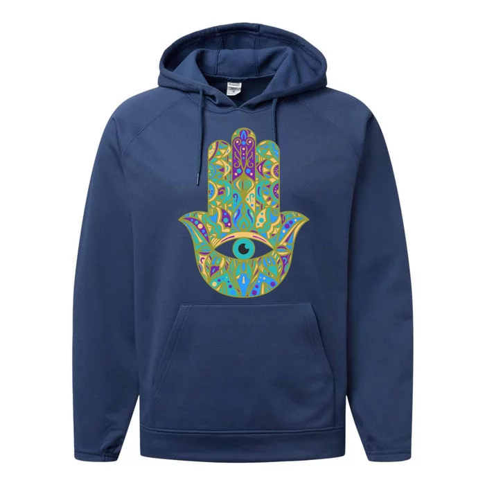 Beautiful Hamsa Hand Gift Performance Fleece Hoodie