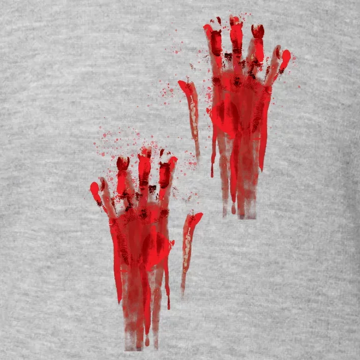 Bloody Hand Halloween Toddler Sweatshirt