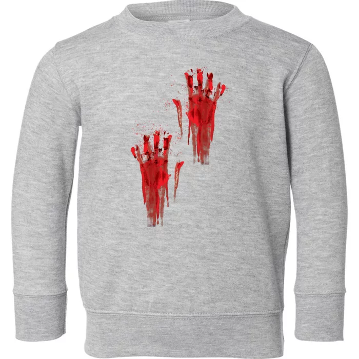 Bloody Hand Halloween Toddler Sweatshirt