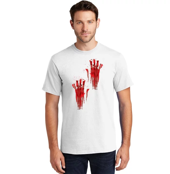 Bloody Hand Halloween Tall T-Shirt