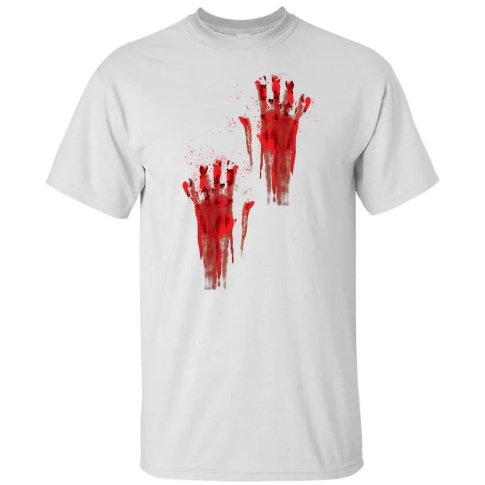 Bloody Hand Halloween Tall T-Shirt