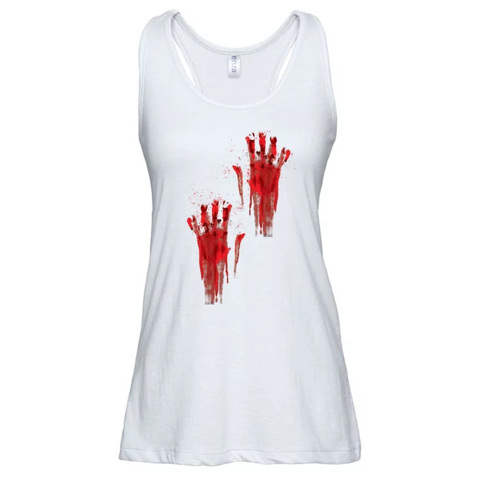 Bloody Hand Halloween Ladies Essential Flowy Tank