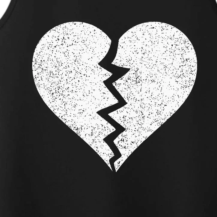 BROKEN HEART HEARTBREAK HEARTBROKEN BREAK Performance Tank