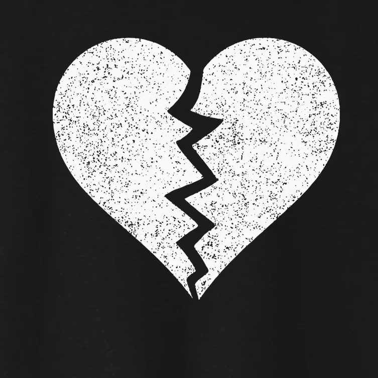 BROKEN HEART HEARTBREAK HEARTBROKEN BREAK Women's Crop Top Tee