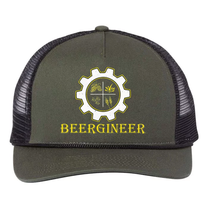 Beergineer Homebrew Home Brewing Craft Beer Brewmasters Gift Retro Rope Trucker Hat Cap