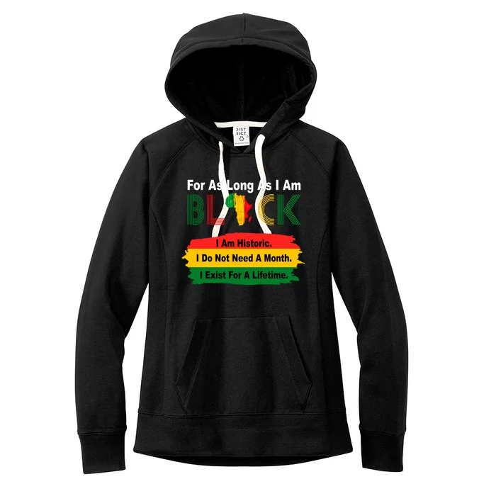 Black History Historic Month Women's Fleece Hoodie