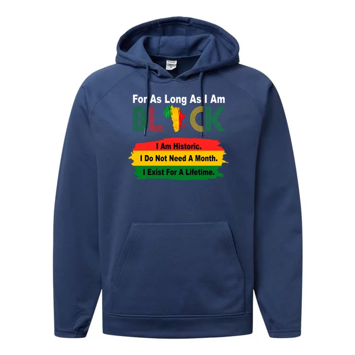 Black History Historic Month Performance Fleece Hoodie