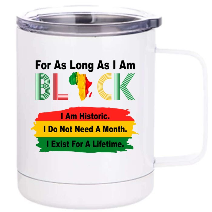 Black History Historic Month Front & Back 12oz Stainless Steel Tumbler Cup