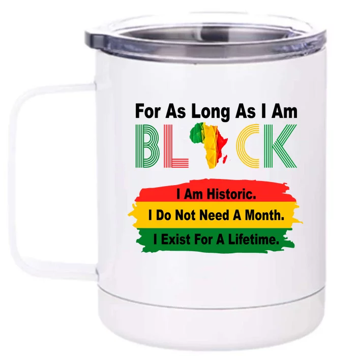 Black History Historic Month Front & Back 12oz Stainless Steel Tumbler Cup