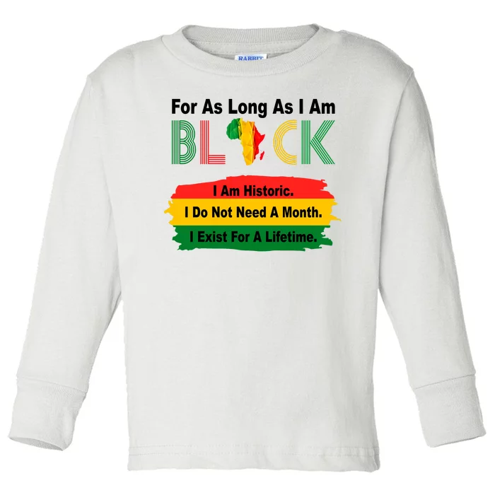 Black History Historic Month Toddler Long Sleeve Shirt