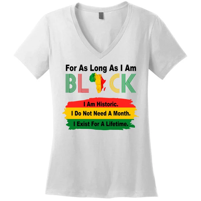 Black History Historic Month Women's V-Neck T-Shirt