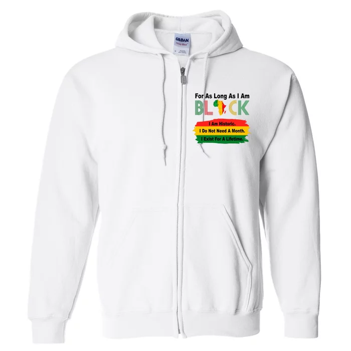 Black History Historic Month Full Zip Hoodie