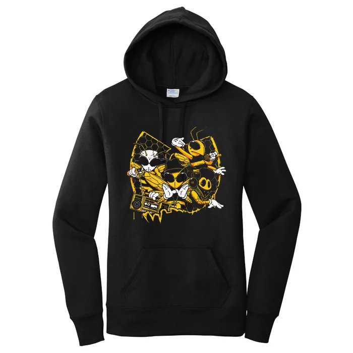 Bees Hip Hop Old School Rap Lover Funny Gift Women's Pullover Hoodie