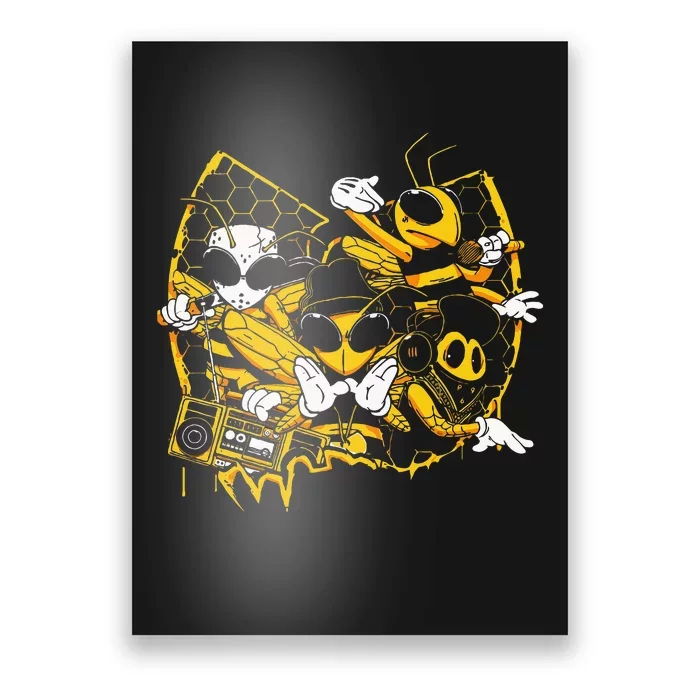 Bees Hip Hop Old School Rap Lover Funny Gift Poster