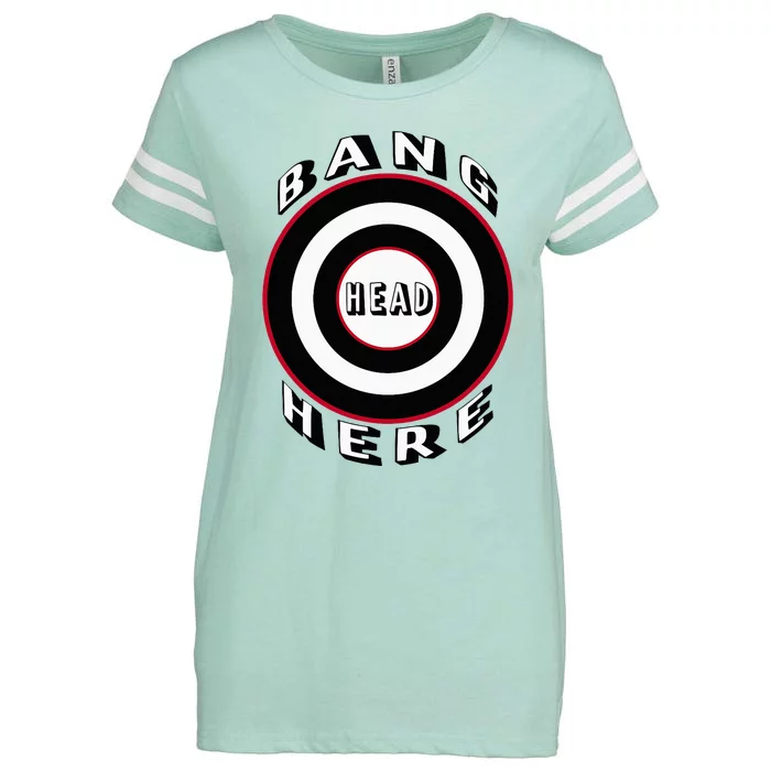 Bang Head Here Funny Stress Reduction Humor Enza Ladies Jersey Football T-Shirt