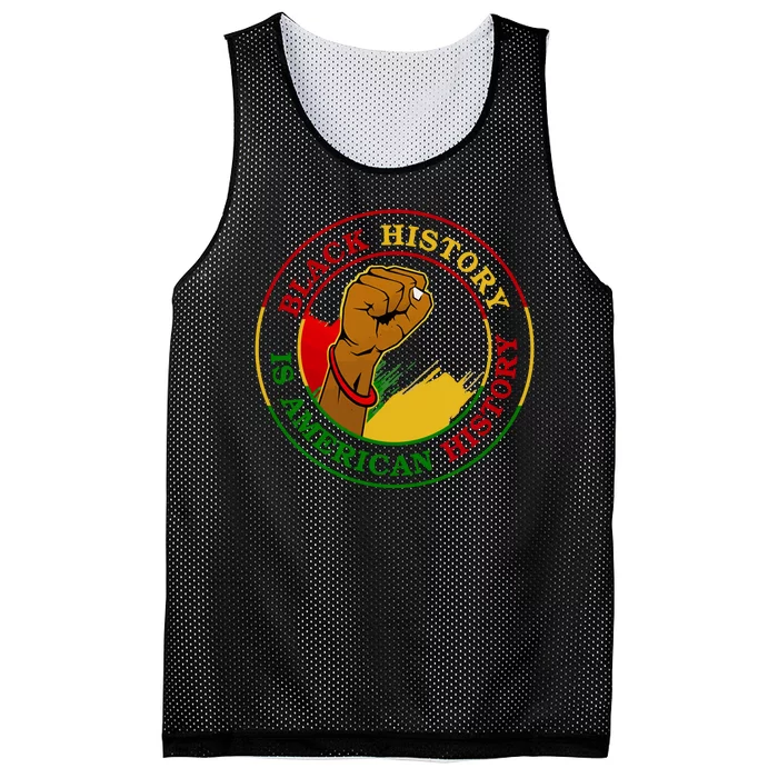 Black History Is American History Fist Mesh Reversible Basketball Jersey Tank