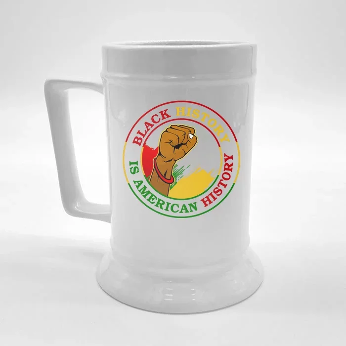 Black History Is American History Fist Front & Back Beer Stein