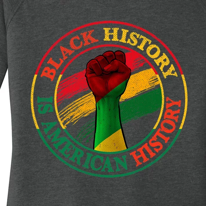 Black History Is American History African American Gifts Women's Perfect Tri Tunic Long Sleeve Shirt