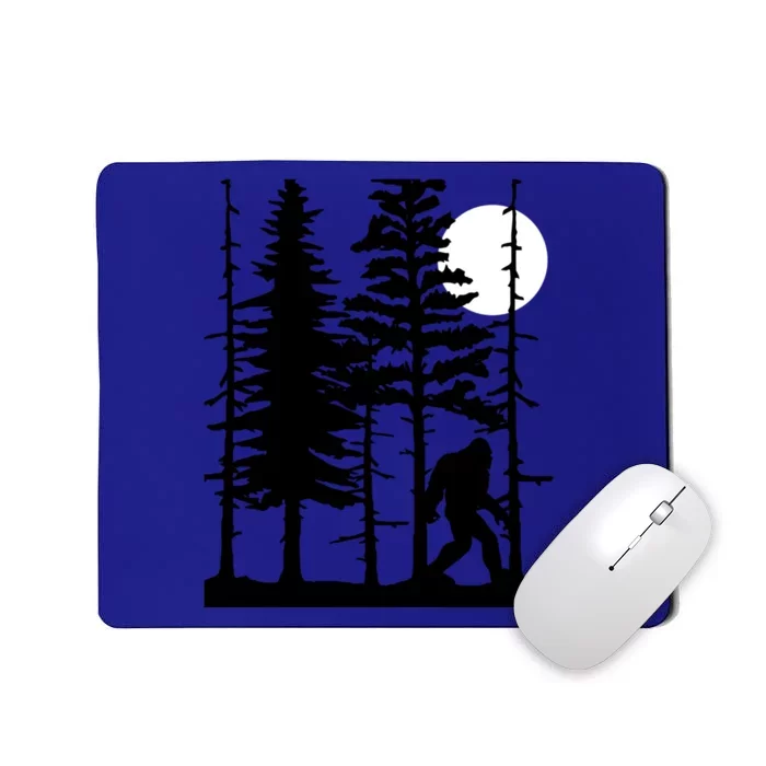 Bigfoot Hiding In Forest For Sasquatch Believers Gift Mousepad