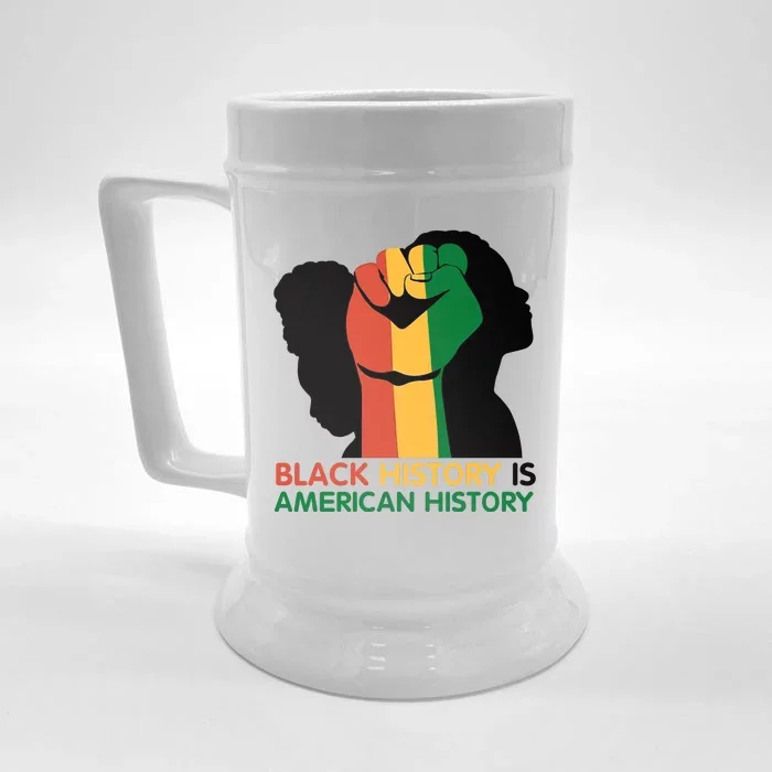 Black History Is American History Pride Fist Front & Back Beer Stein