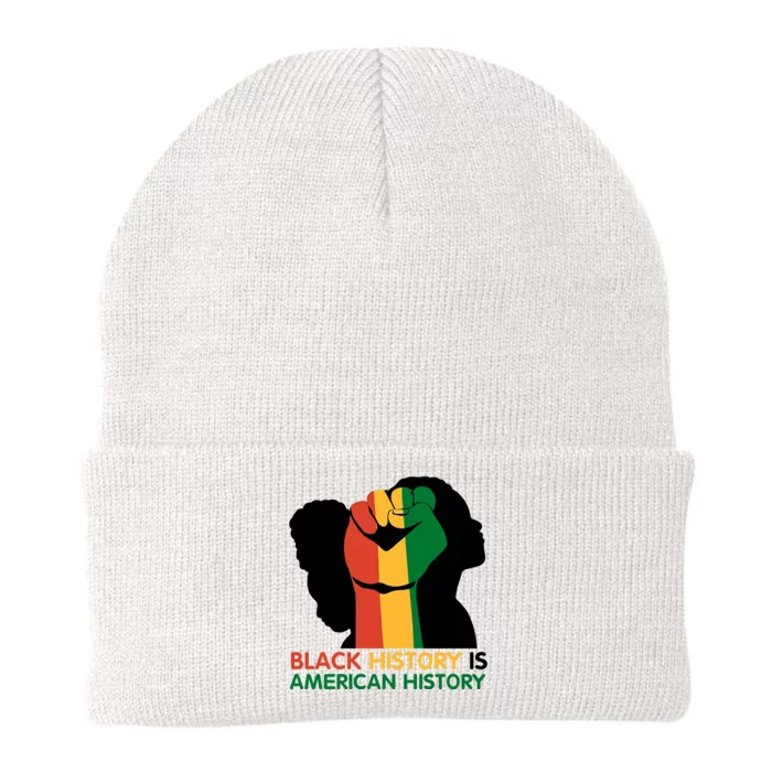 Black History Is American History Pride Fist Knit Cap Winter Beanie