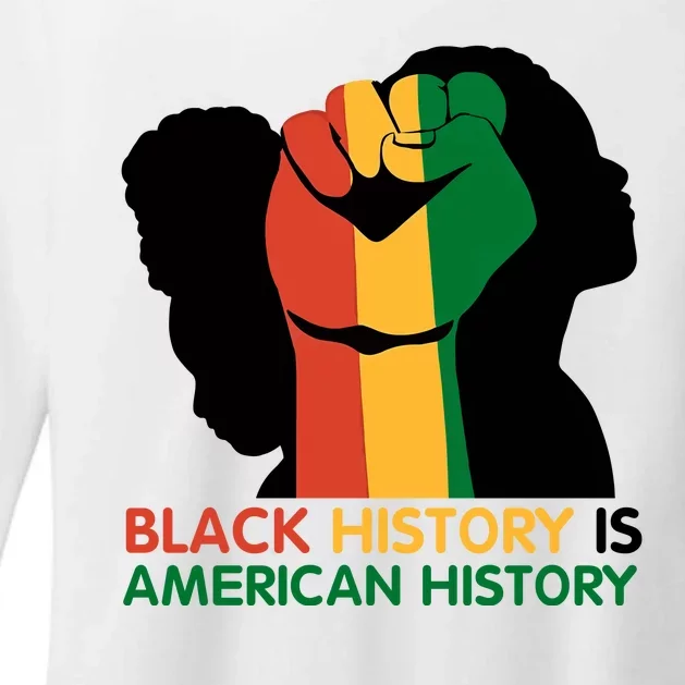 Black History Is American History Pride Fist Womens CVC Long Sleeve Shirt