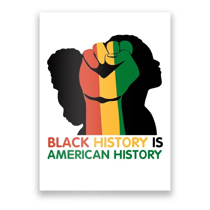 Black History Is American History Pride Fist Poster