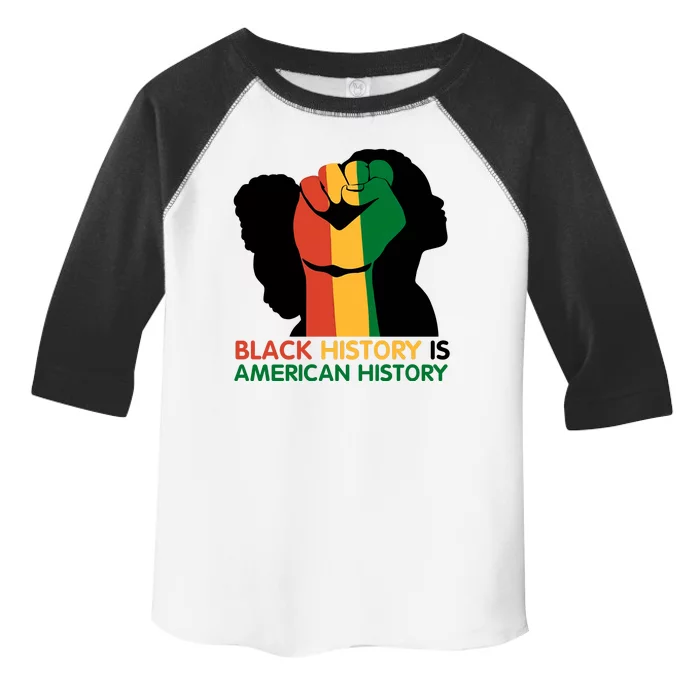 Black History Is American History Pride Fist Toddler Fine Jersey T-Shirt