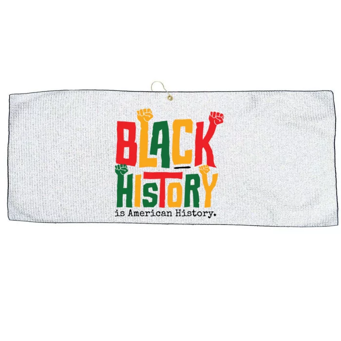 Black History Is American History Large Microfiber Waffle Golf Towel